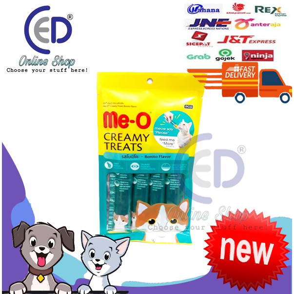 MAKANAN KUCING MEO CREAMY TREATS BONITO FLAVOR 60GR