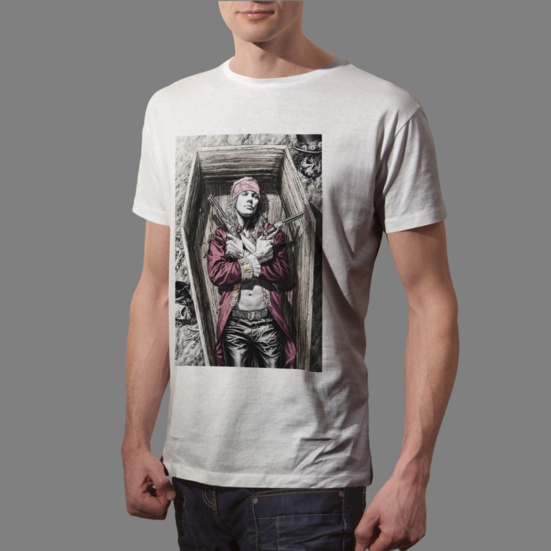 Kaos AXL Rose Tshirt Casual Bahan Katun Unisex T-Shirt