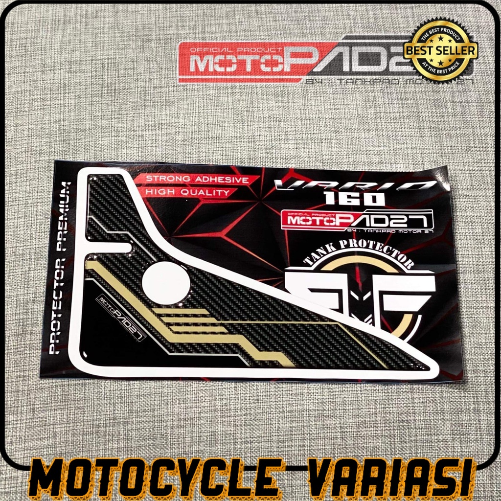 MOTOPAD27 Sticker stiker COVER KNALPOT NEW HONDA VARIO 160 Resin Timbul Premium Presisi