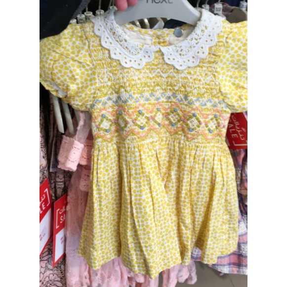 preloved smocked next baby dress