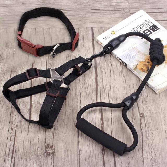 PH.Medan TALI PENUNTUN Polos Nylon Cocok Utk Berat Badan Up to 30kg  / harness kucing anjing