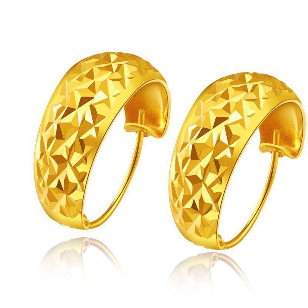 NEEDWAY Wanita Anting Hoop Kepribadian Retro Pesta Temperamen Lady Baroque Sargin Hoop Earrings