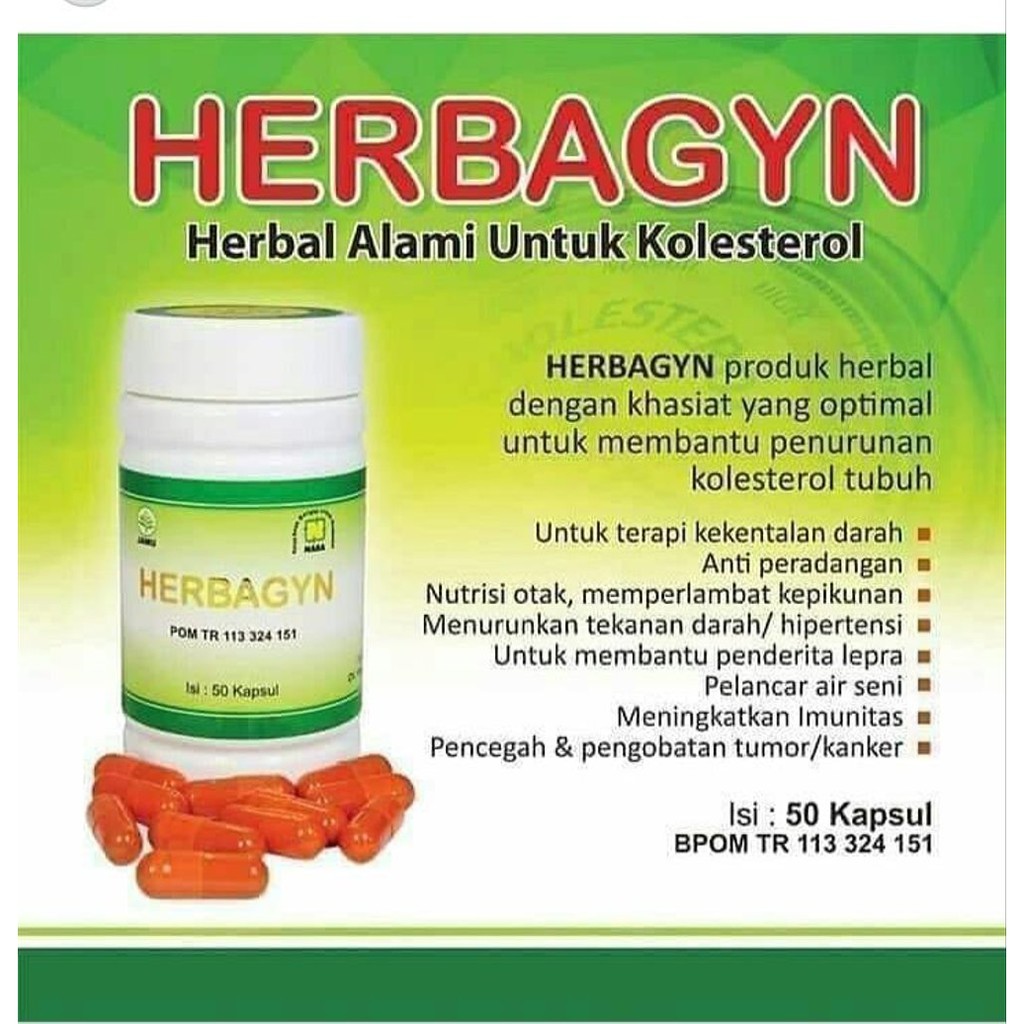 

HERBAGYN / OBAT KOLESTEROL / DARAH TINGGI HERBAL