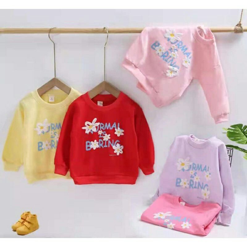 KHUSUS GROSIR SERI 4 PCS SWEATER ANAK IMPORT FLOWER