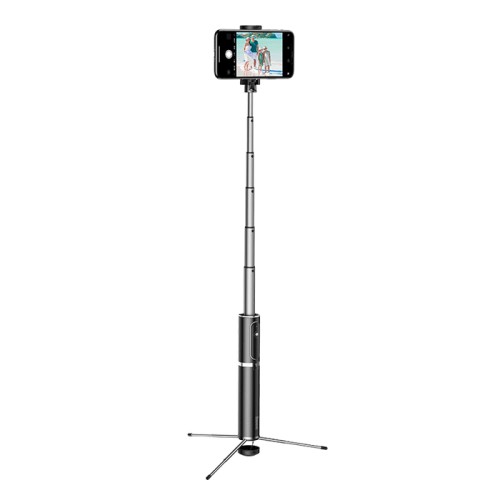 Baseus Tongsis Tripod Selfie Stick Bluetooth Shutter - Silver