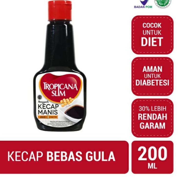 

Berkualitas--Tropicana Slim Kecap Manis 200ml bebas gula