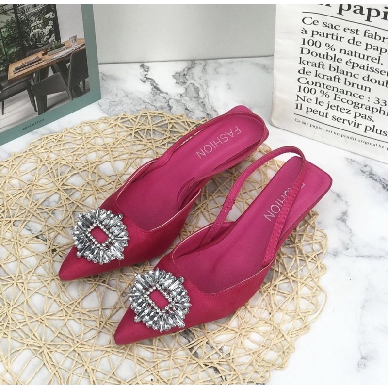 Heels L011 sepatu sendal wanita import realpict