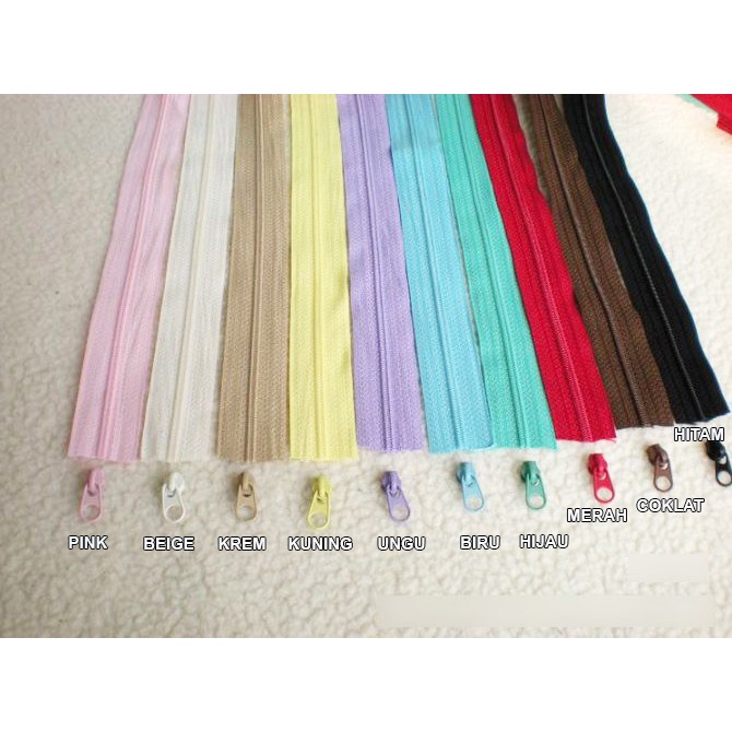 Zipper Resleting YKK Warna-Warni Resleting Tas