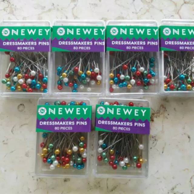 Jarum Pentul Newey 80 Pcs, Dressmakers Pins Newey 80 Pcs