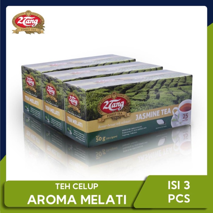 

teh-daun- 2tang jasmine tea reguler teh celup 3 box @25 kantong/ 2 gr -daun-teh.