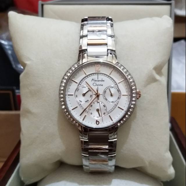 Jam tangan wanita alexandre christie 2602 combinasi original