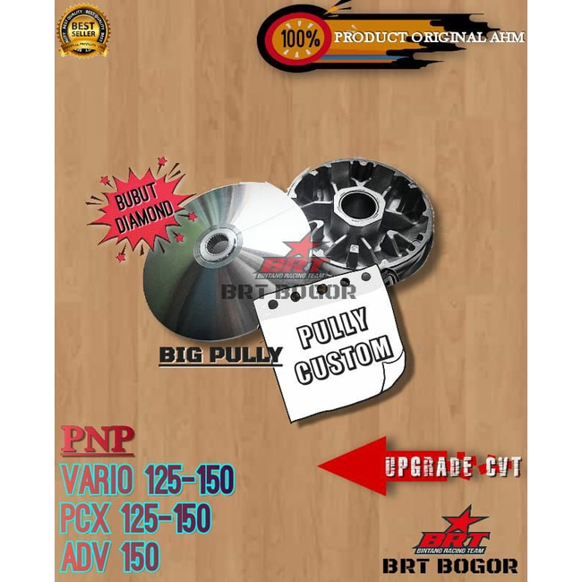 RUMAH ROLLER PULLEY PULEY COSTUME VARIO 125 150 BIG PULLEY RUMAH roller costum vulley costum PCX 150 ADV 150 PNP Big Pully Vario 125 150 Akselerasi Top Speed vuly vulley puli Rumah roller costume rumah roller bubut kirian cvt vario pcx adv rumah roller