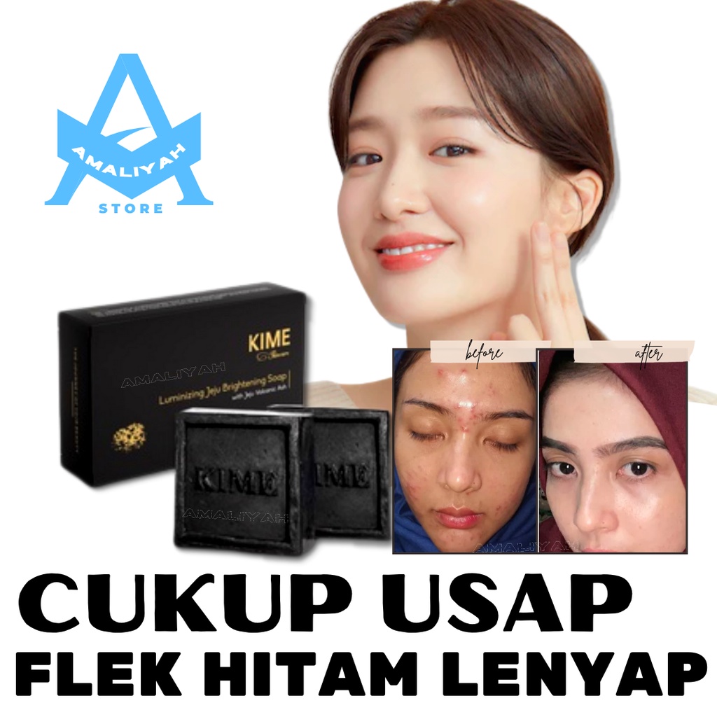 Sabun Kime Skincare Jeju Brightening Korea Pemutih Pembersih Kulit Seluruh Wajah Cepat Glowing Bpom