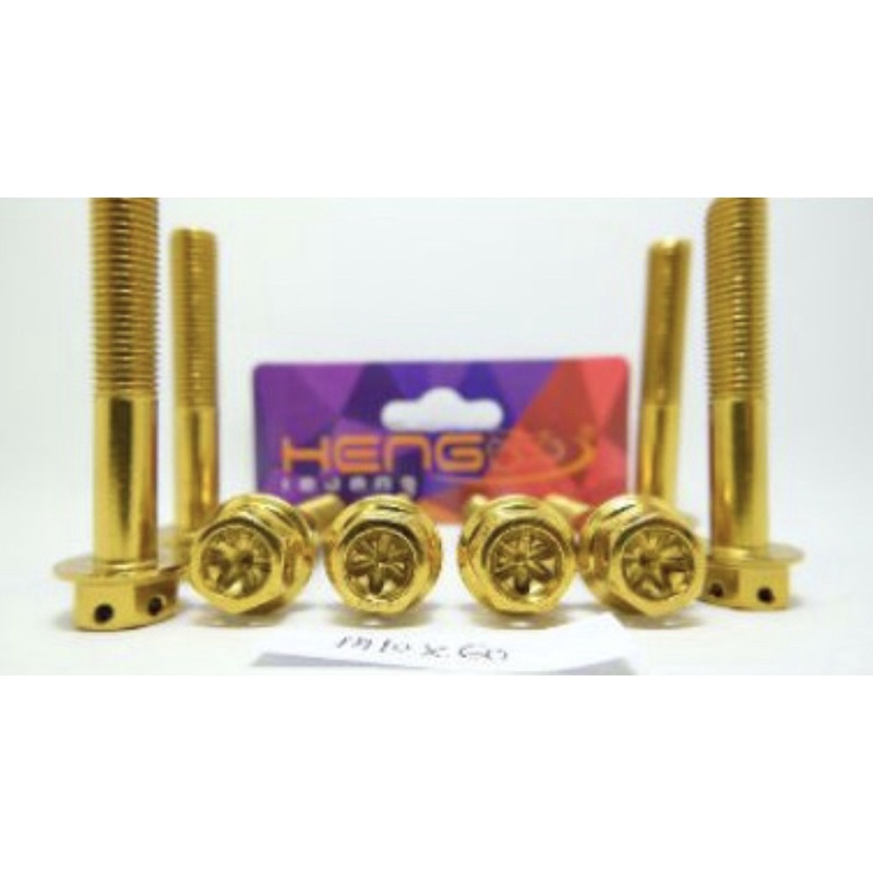 baut probolt  flower gold blue 2tone HENG 10x60 m10x60 drat 14 panjang 6cm