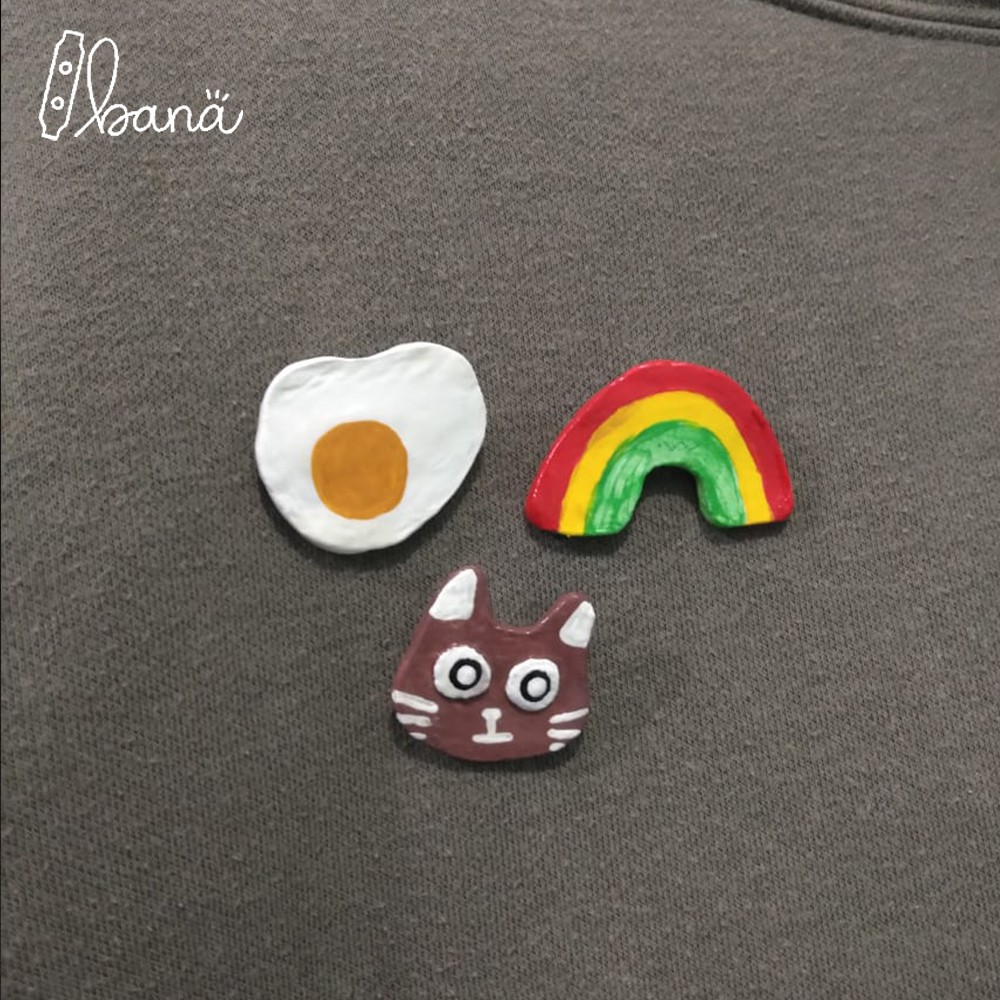 Rainbow clay pin Handmade | Bros hijab | Clay pin murah | Pin lucu bros lucu