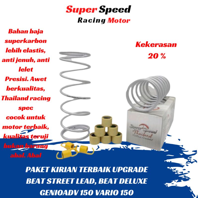 PAKET KIRIAN PER CVT BEAT STREET 2021-2022 GENIO SCOOPY 2021 BEAT DELUXE ADV 150 VARIO 150 UPGRADE P