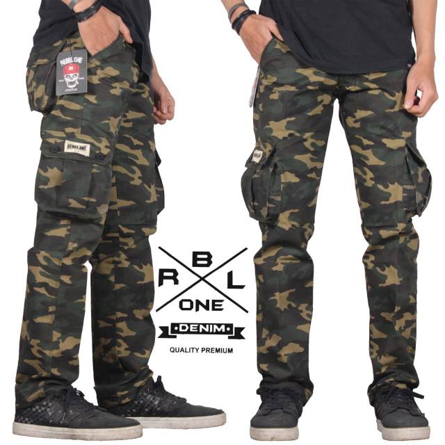 Celana Pria Cargo Army / Celana Cargo Loreng