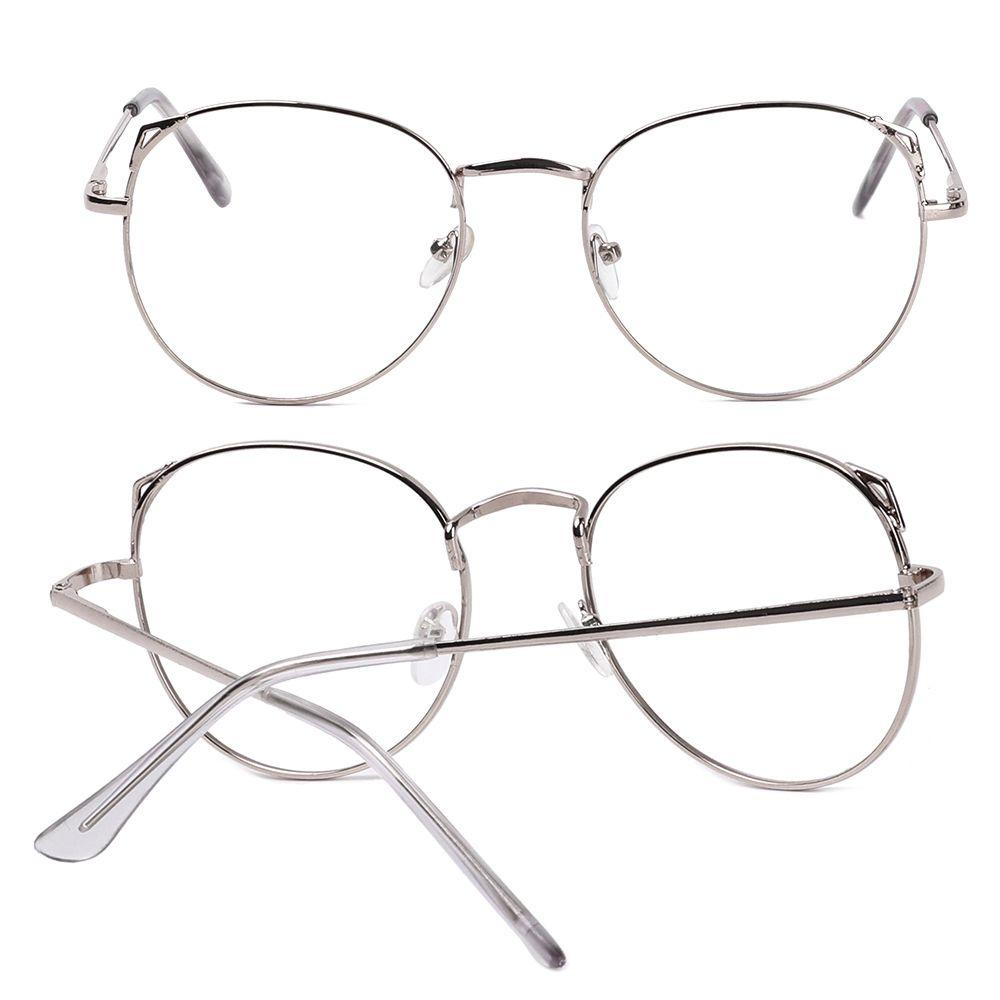 Nanas Kacamata Logam Wanita Pria Vision Care Oversized Spectacles Optical Glasses