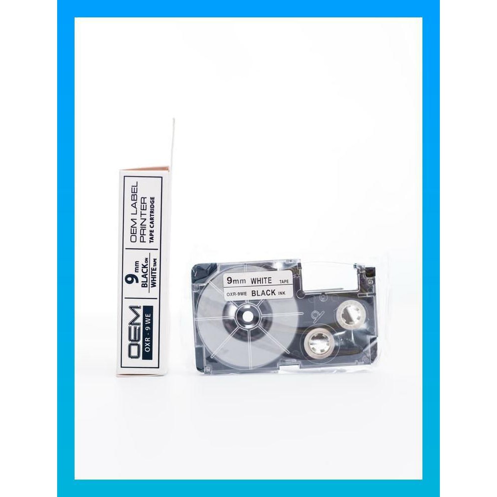 

OEM TAPE EZ LABEL CASIO 9MM BLACK INK WHITE (OXR-9WE