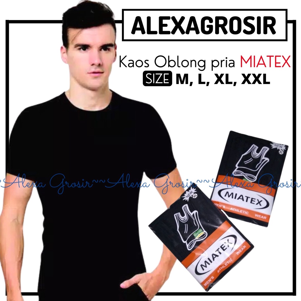 kaos oblong pria / kaos dalam pria premium miatex - ALEXAGROSIR