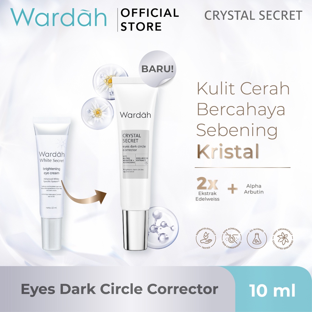 Wardah Crystal Secret Eyes Dark Circle Corrector - Eye Cream 10ml