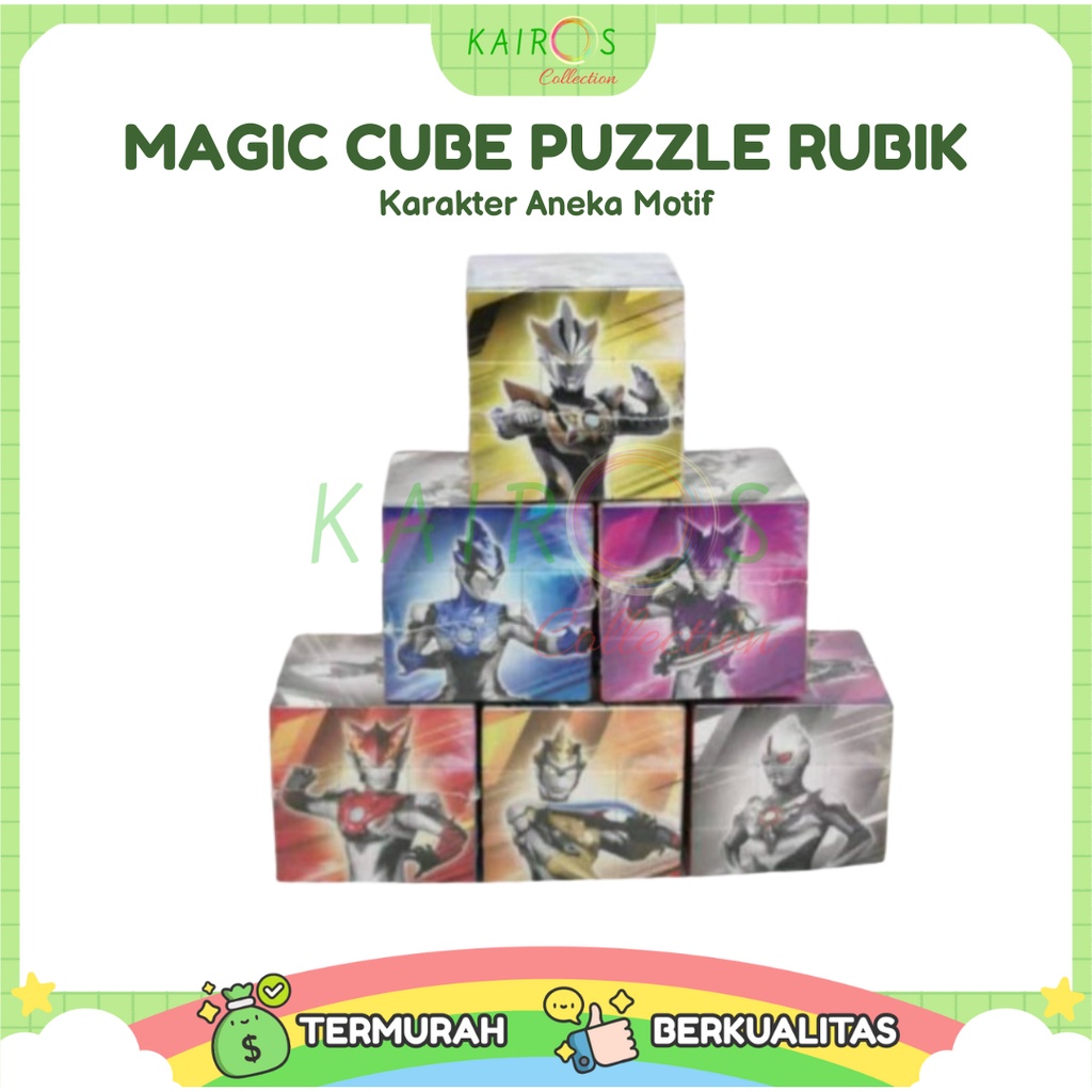 Magic Cube Puzzle Rubik 3x3x3 Karakter Aneka Motif Anak