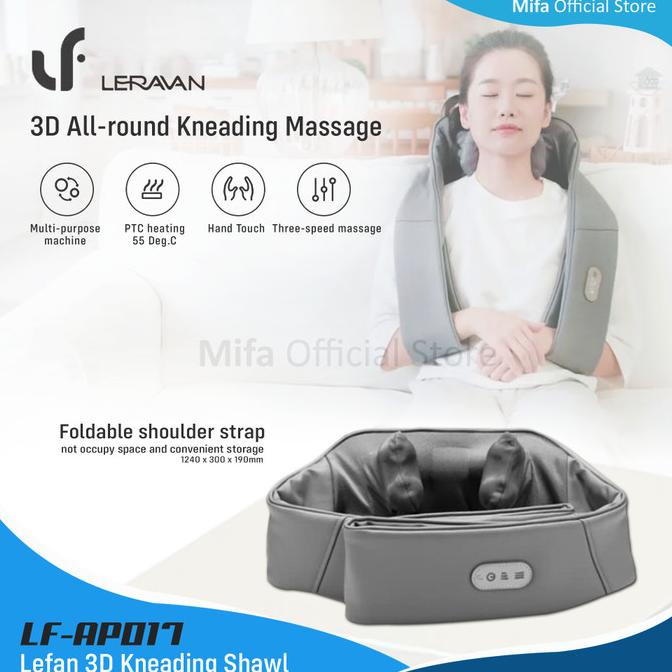 Leravan 3D Neck Massage Kneading Pillow Alat Pijat Leher Pundak
