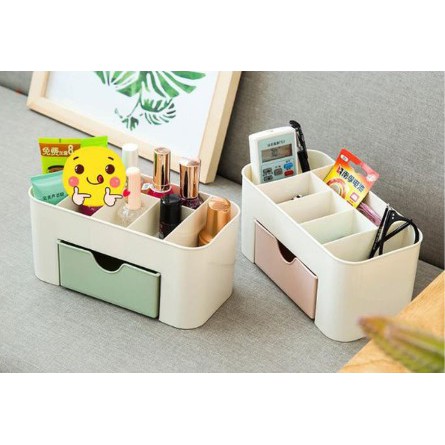 KOTAK ORGANIZER KOSMETIK MAKE UP STORAGE BOX PLASTIK DESK SAVE CASE