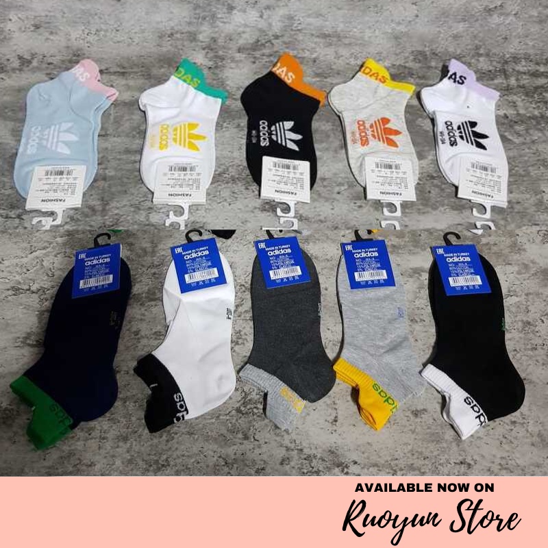 RYX - Color Adiza Kaos Kaki Bundle Pria &amp; Wanita Fashion Casual Berisi 5 Pasang - Ori Import