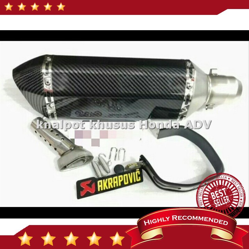 Harga KNALPOT RACING NEW HONDA ADV FULL SET AKRAPOVIC CARBON DAN STAINLES