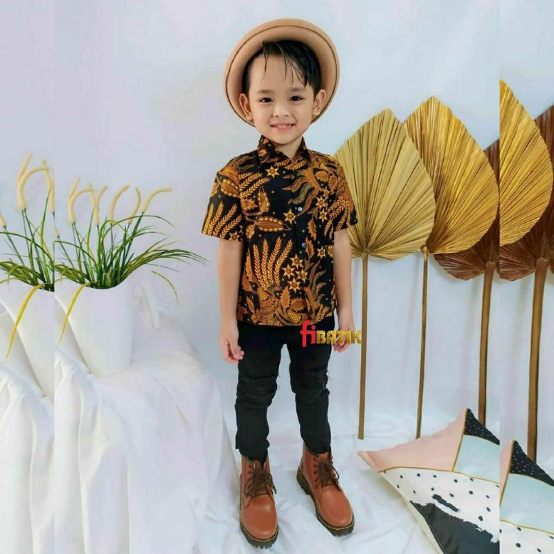 Kemeja batik anak lengan pendek usia 2-10th termurah dan berkualitas tinggi (realpict) dengan poto