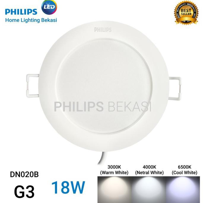 Jual Lampu Downlight LED Philips DN020B G3 18 Watt 7 Inch - Putih ...