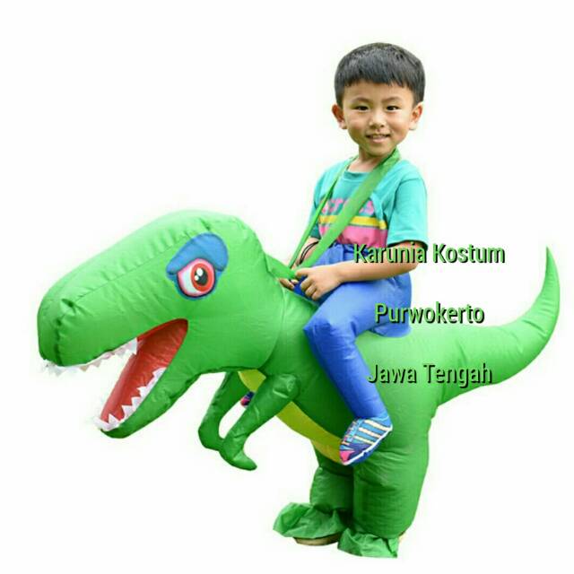 KOSTUM DINO PESTA COSPLAY DINOSAURUS ANAK ULTAH LUCU BADUT ANGIN INFLATABLE