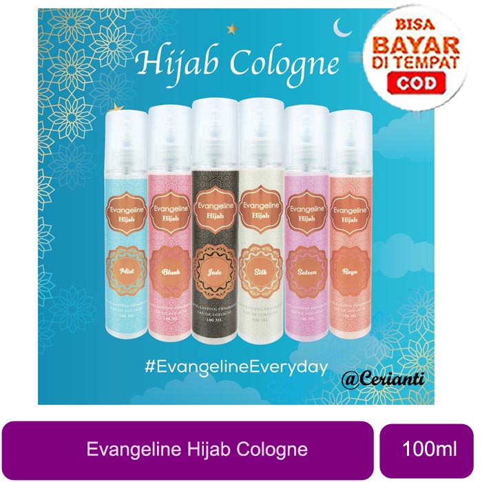 Evangeline Hijab Edc Eau De Cologne 100Ml | Blush | Jade | Mist | Raya | Sateen | SIlk_Cerianti