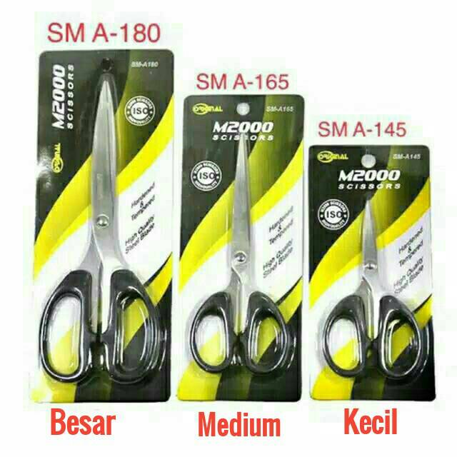 

Gunting M2000 stainless / Gunting M2000 kecil(A145) Medium/Tanggung(A165) Besar(A180)