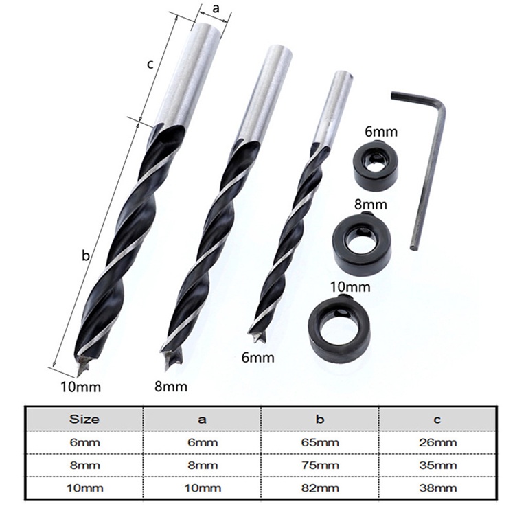 Dowel Jig Alat Pelubang Dowel Penyambung Kayu Papan Kayu Plywood Drill Guide Doweling Jig Jointer