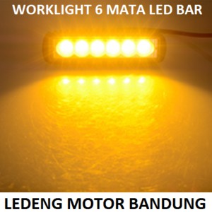 WorkLight Cree Led Bar Flood 6 Mata 18watt lampu tembak sorot mobil motor