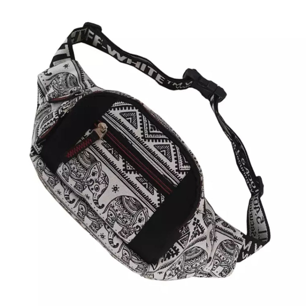 New Off White Waistbag Tas Multifungsi Pria Wanita Punggung Dada Terbaru Pinggang Selempang OF0001