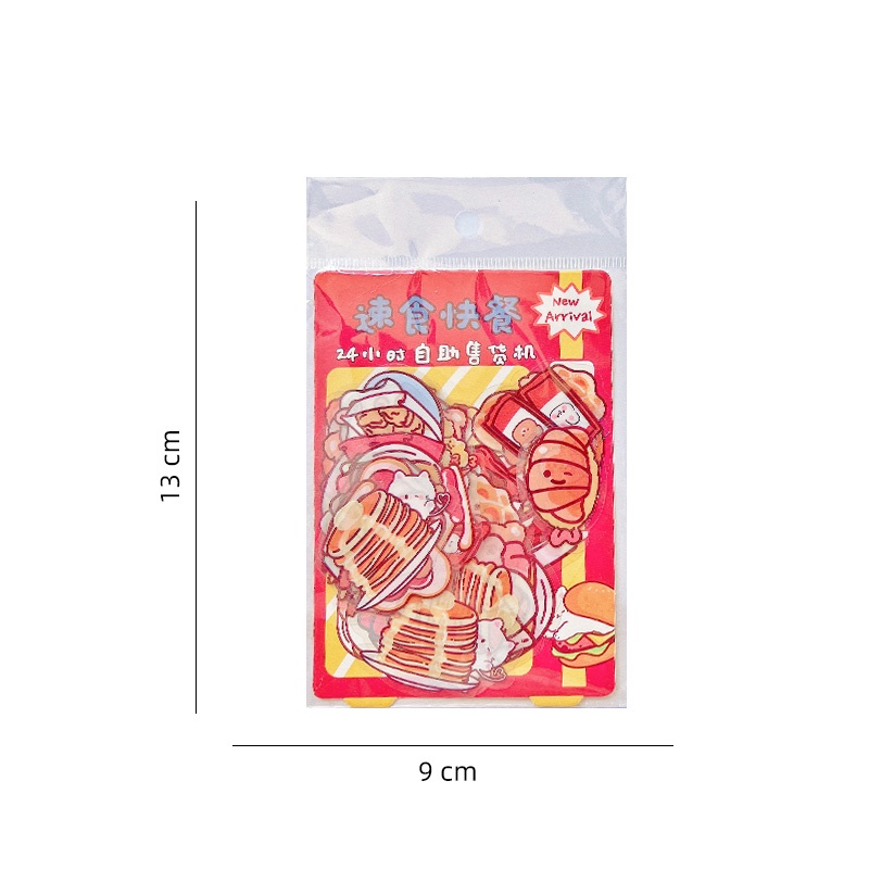 40pcs Stiker Motif Kartun Makanan Vending Machine Untuk Dekorasi DIY