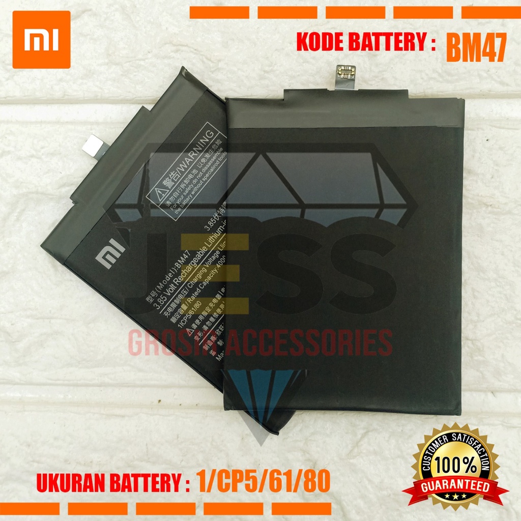 Baterai Battery Original Xiaomi BM47 &amp; BM-47 For Tipe HP Redmi 3 , Redmi 3s , Redmi 3x , Redmi 3 pro , 3pro , Redmi 4x