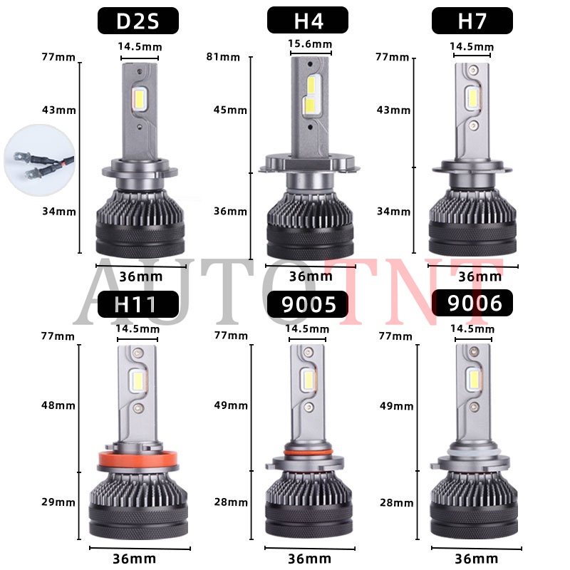 K5C 110W H7 H4 Lampu Led Tabung Tembaga Ganda Lampu Led Untuk Mobil H11 HB3 9005 HB4 9006 9012 Canbus Led Headlight Bulb