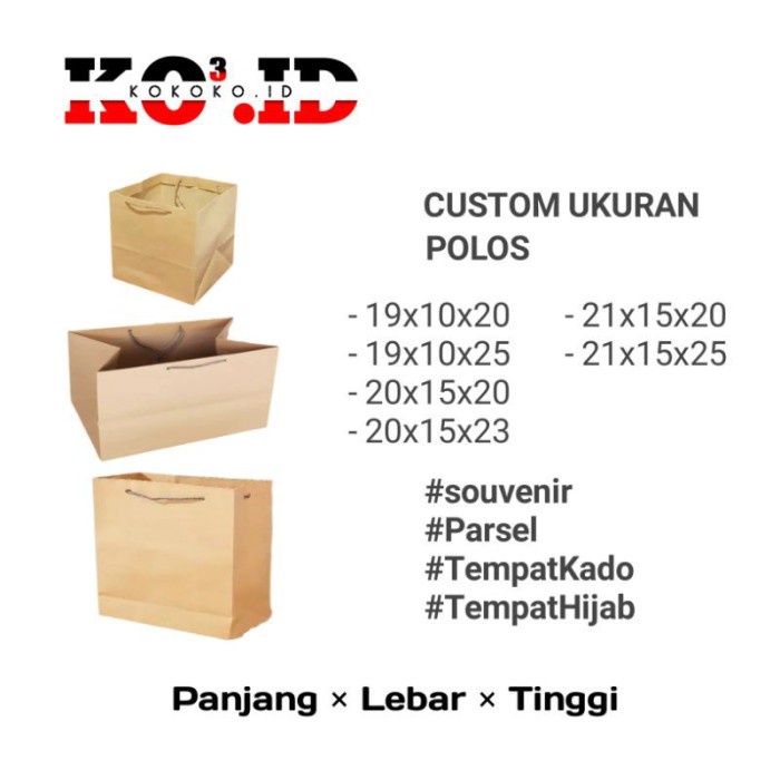 

(TERLARIS) POLOS PAPERBAG MURAH COKLAT CUSTOM