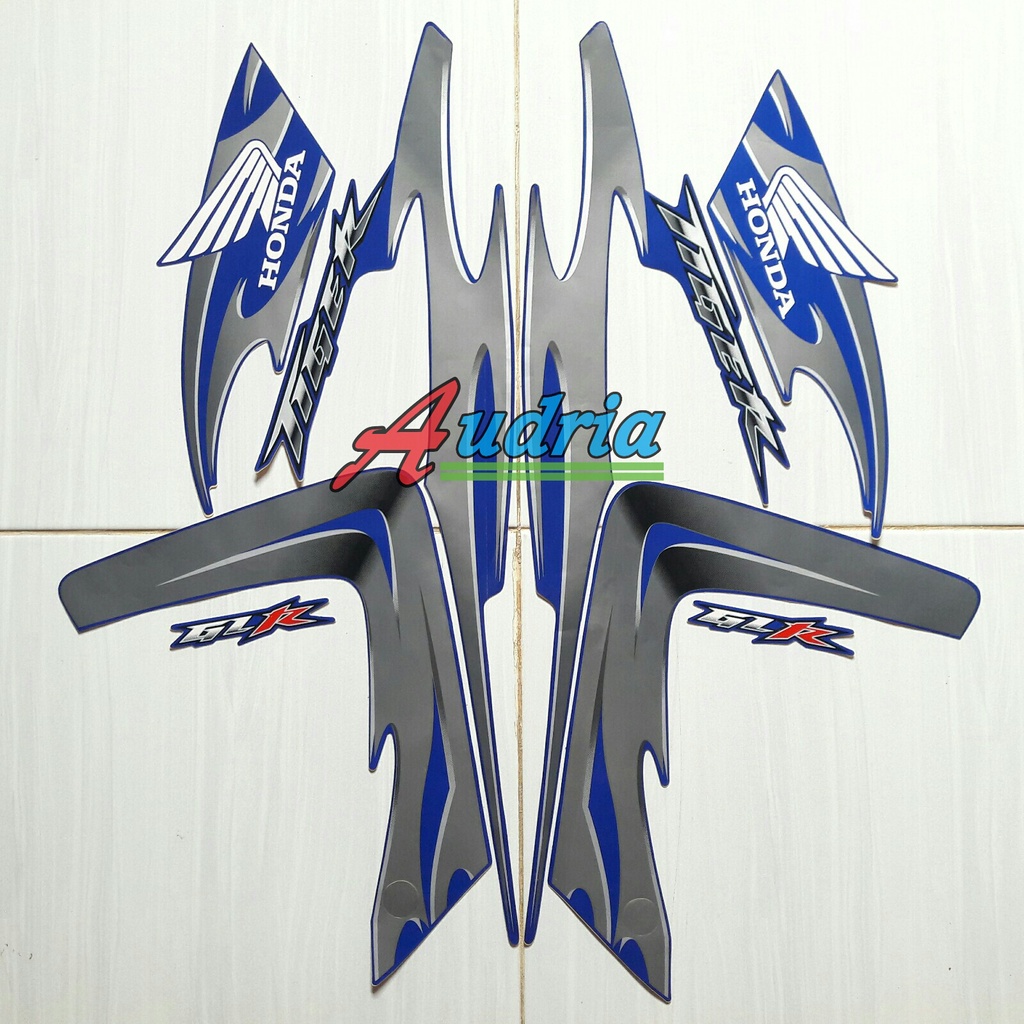 Striping Stiker Motor Honda Tiger Revo 2008 Biru