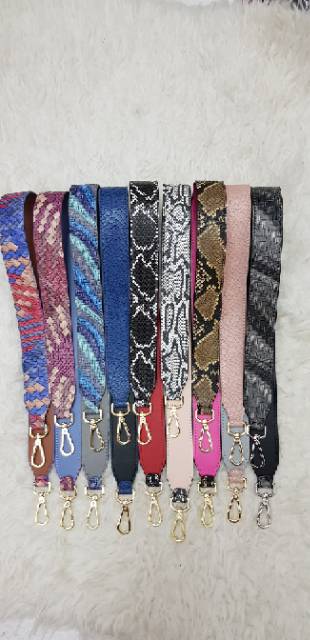 Snake skin pu leather bag straps