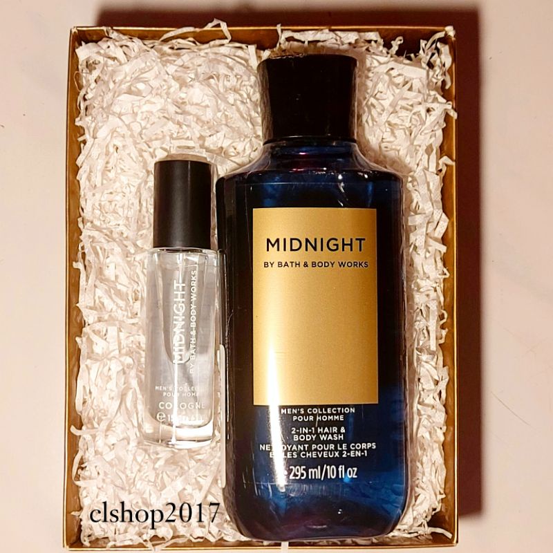 BBW MEN MIDNIGHT GIFT SET PAKET BATH &amp; BODY WORKS