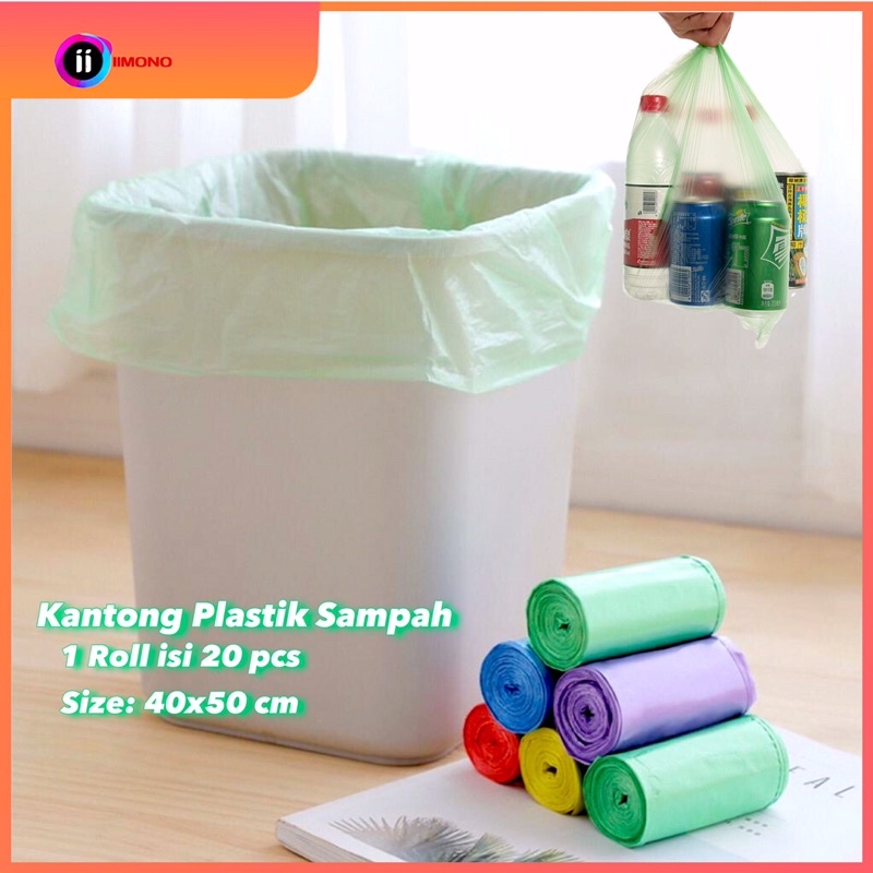 KANTONG PLASTIK SAMPAH 45X50CM ISI 20 LEMBAR / KANTONG PLASTIK GULUNG ROLL / PLASTIC TRASH