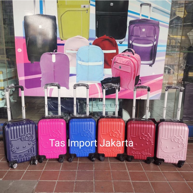 Koper Fiber import gambar  Hello Kitty khusus koper anak 16 inch