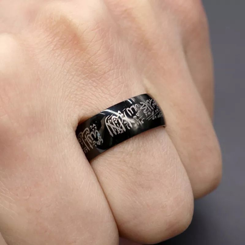 cincin tauhid titanium hitam