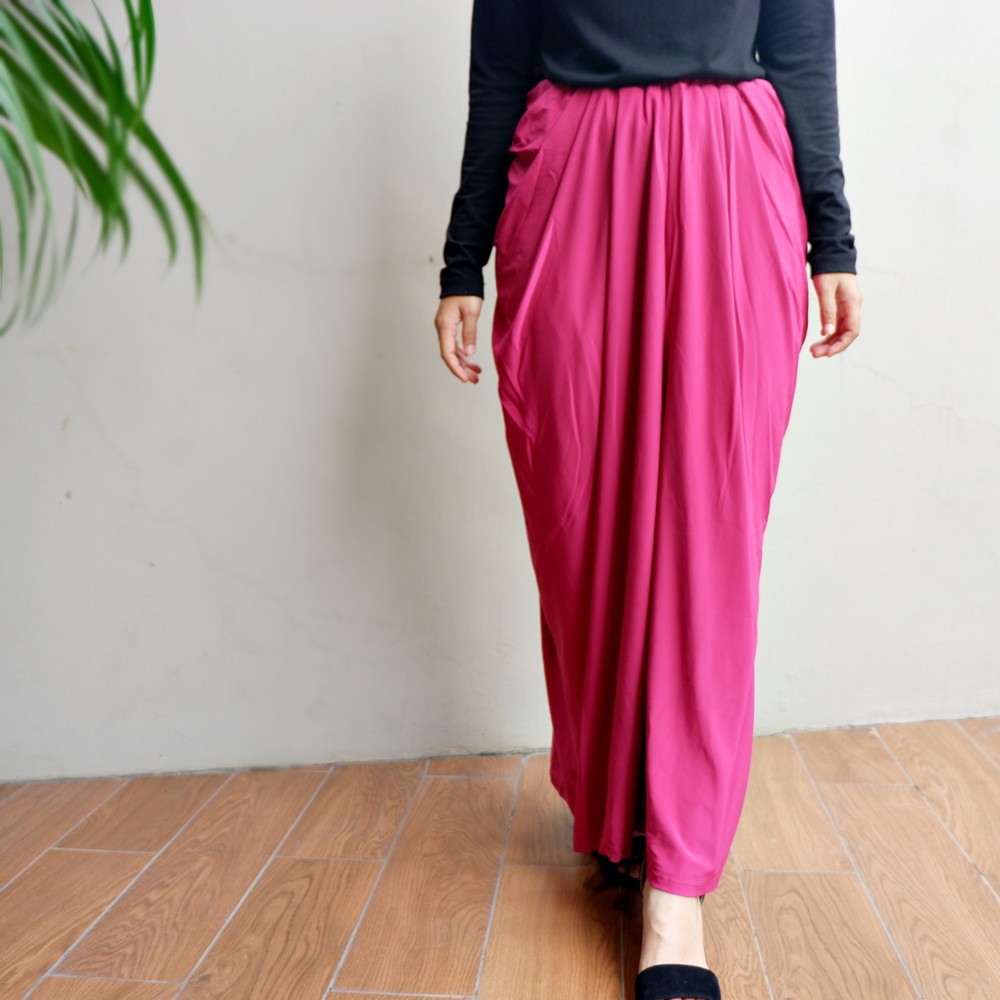 Julie Skirt Vanilla Hijab, Rok maxi, Alecia Skirt, Rok Polos wanita