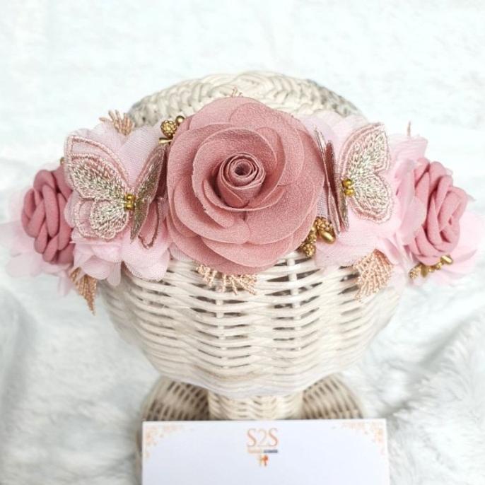 S2S Aurora Flower Crown - Bando bunga anak bandana bayi mahkota bunga